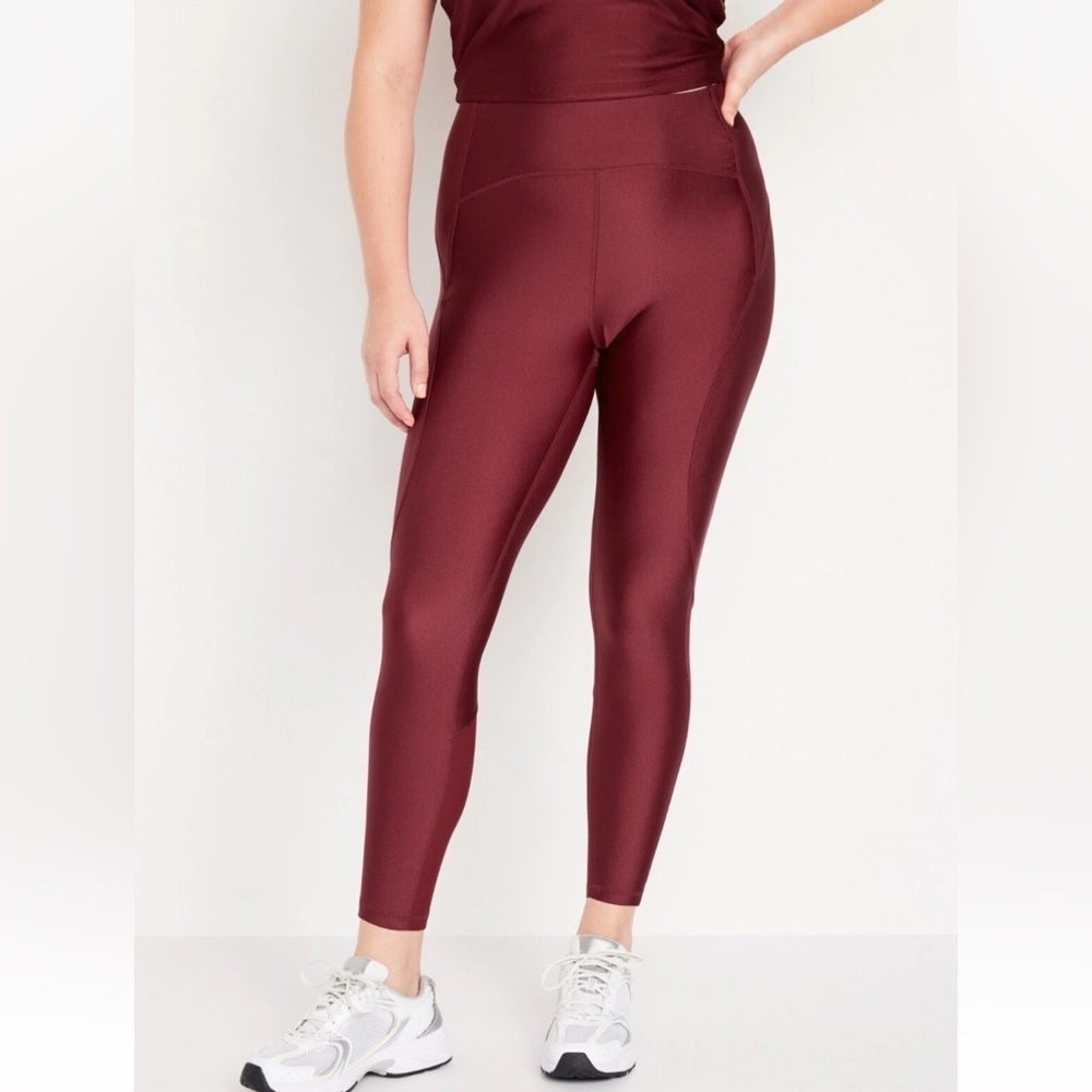 Old Navy Active 2X Red Light Compression Shine Workout Leggings - Picture 2 of 14